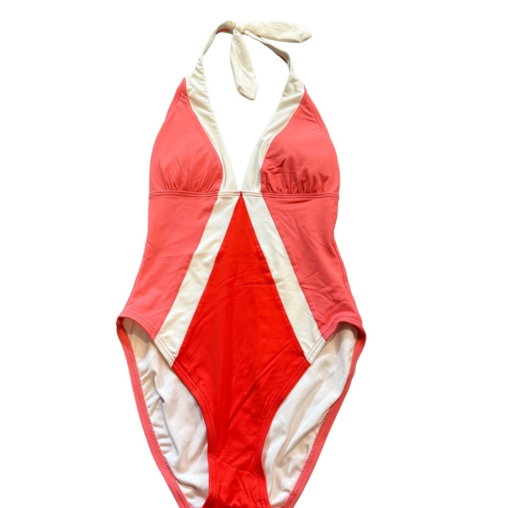 Vince Camuto Coral and Cream One Piece